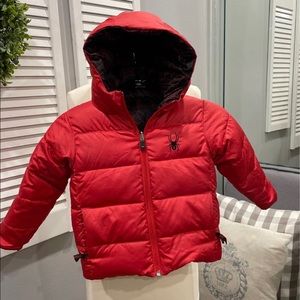 Spyder down jacket kids size 4.